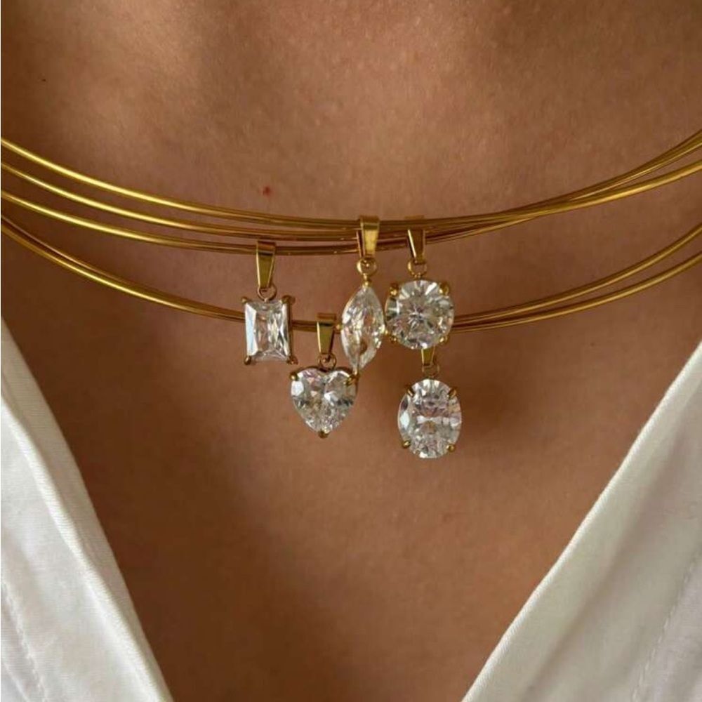 Statement Gold Necklace N1063 - Picture 2 of 7